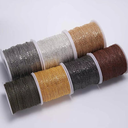 5 M/Lot Gold/Bronze Plated Necklace Chain for Jewelry Making Findings DIY Necklace Chains Materials Handmade Supplies