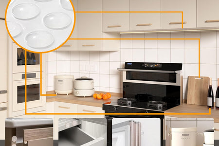 Cabinet Door Bumper, Cabinet Bumpers Clear 120PCS, Cabinet Stoppers Rubber, Cabinet Cushion Drawer Stops, Rubber Cabinet Door Bumpers Sound Dampening 3/8 Inch