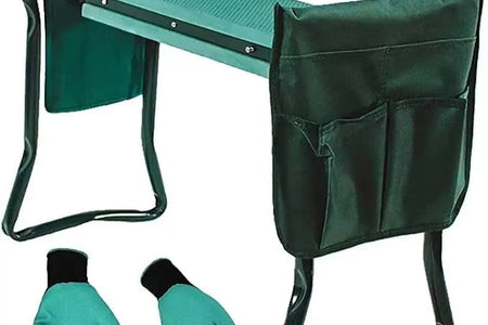 Folding Garden Kneeler Stool Bench Tool Pouch Storage Bag Protect Knees Sturdy Pad Seat Bearing Multi Pockets