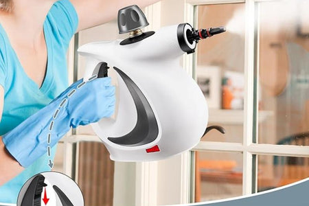 Pressurized Handheld Steam Cleaner & Rechargeable Spin Scrubber