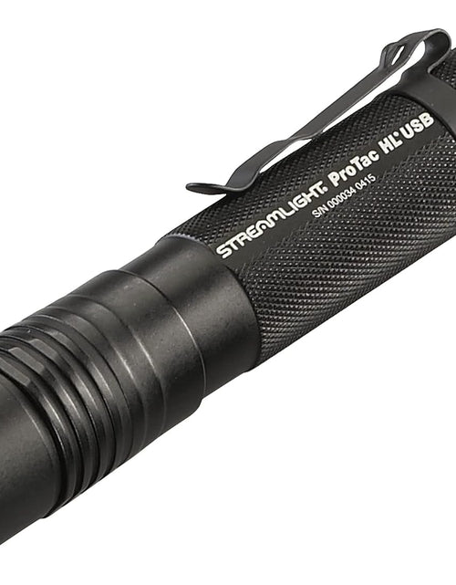 Load image into Gallery viewer, Streamlight 88052 Protac HL USB 1000-Lumen Multi-Fuel USB Rechargeable Professional Tactical Flashlight with USB Cable, and Holster, Black, Box
