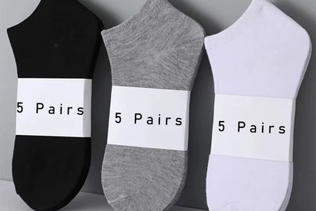 5 Pairs of Women'S/Men'S Boat Socks Invisible Low Cut anti Slip Summer No Show Ankle Socks Solid Color Casual Breathable